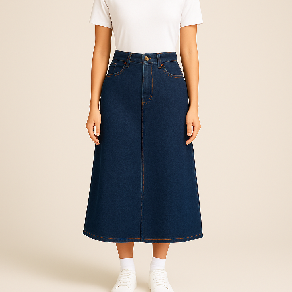 Vellora™ – Den klassiske denimnederdel med moderne kant