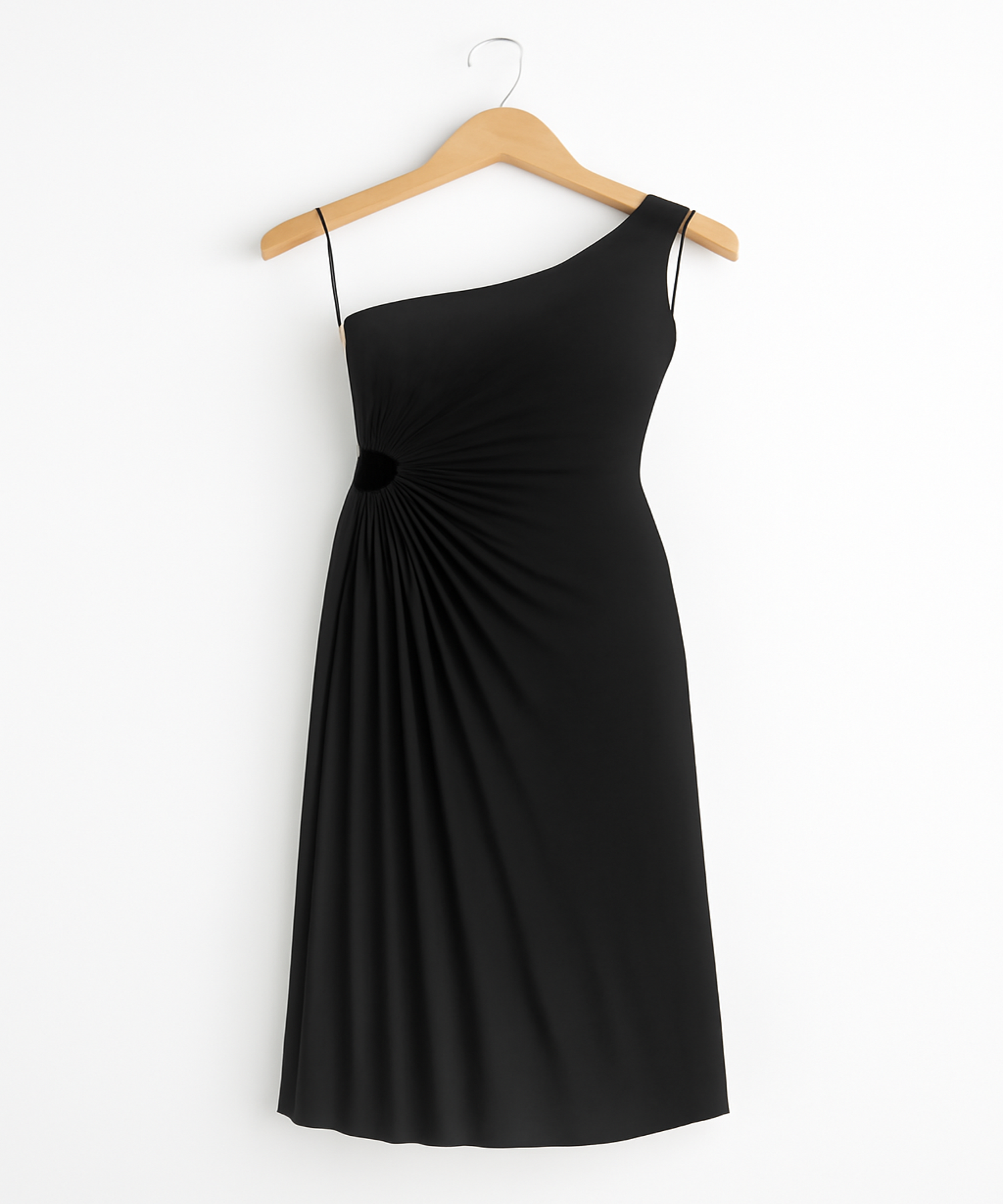 Vellora™ | Plisseret Kjole – Asymmetrisk one-shoulder kjole til festlige lejligheder